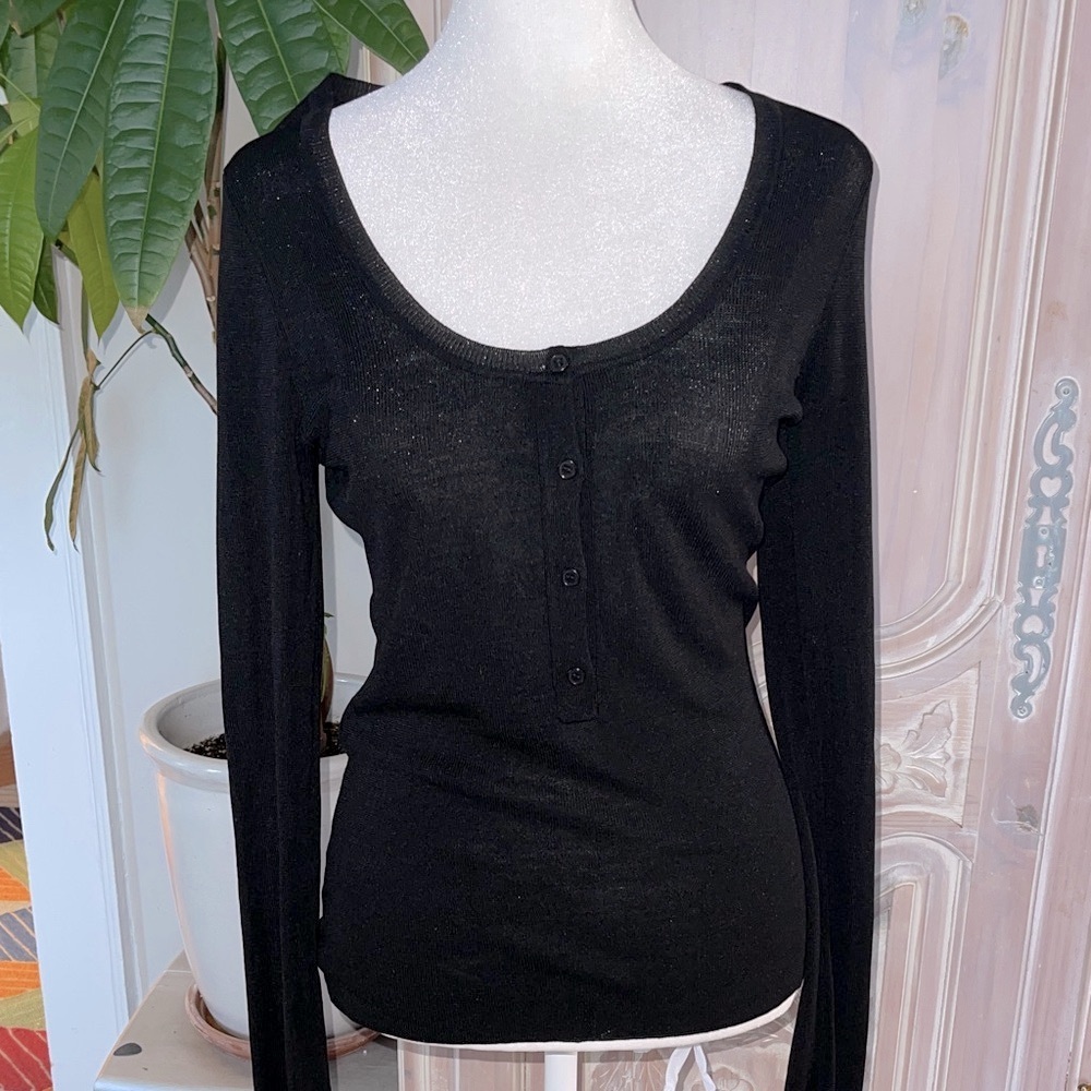 Nili Logan Maia Silk Knit Henley